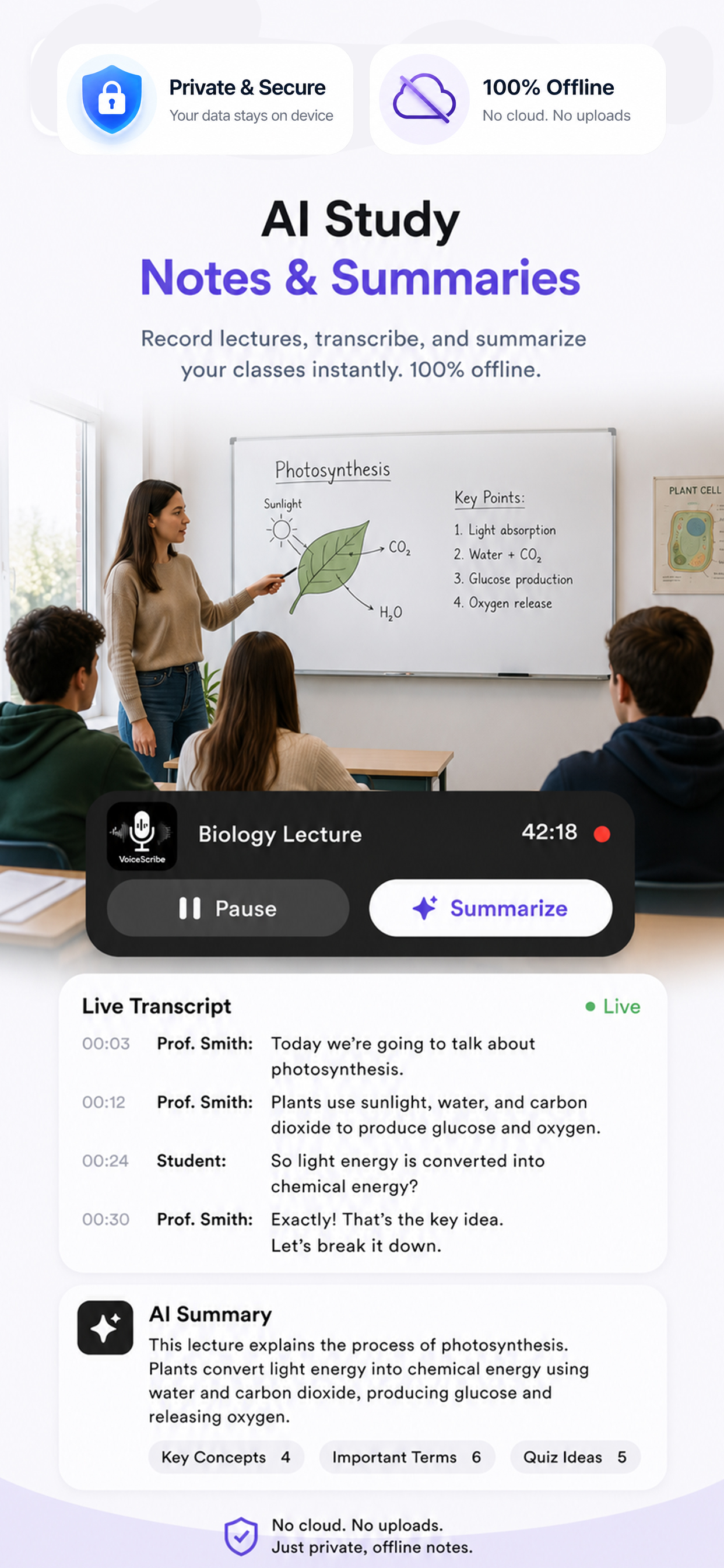 VoiceScribe lecture notes